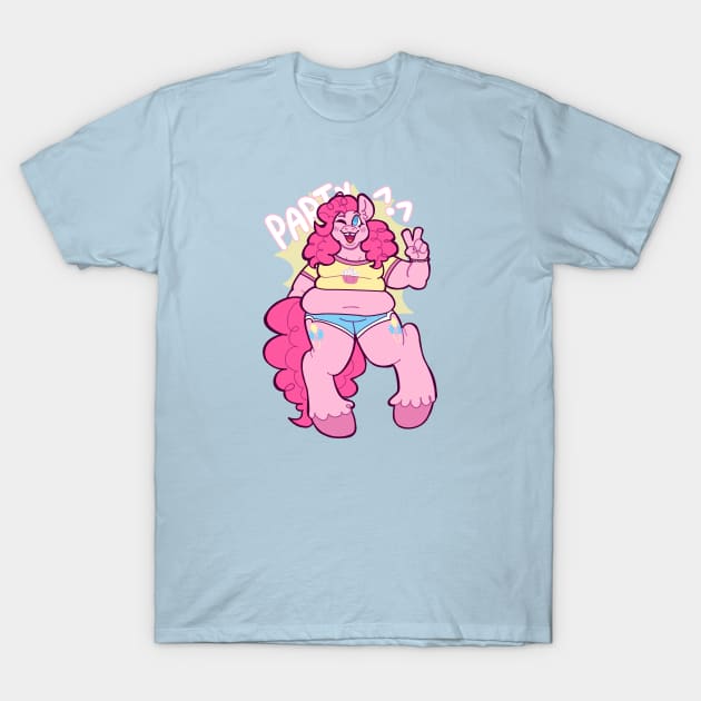 Anthro Party Pony T-Shirt by catboymalewife